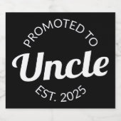 Gepromoveerd tot Uncle Est. 2025 I Sparkling Wijnetiket (Enkel label)