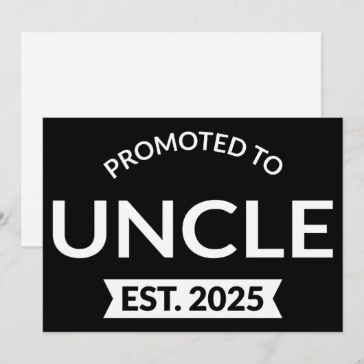 Gepromoveerd tot Uncle Est. 2025 II Aankondiging (Voorkant / Achterkant)