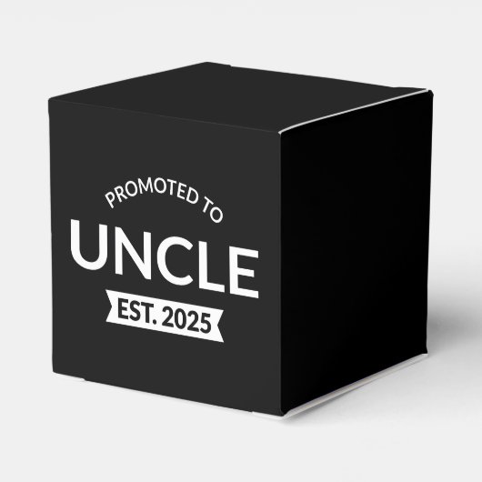 Gepromoveerd tot Uncle Est. 2025 II Bedankdoosjes (Achterkant)