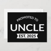 Gepromoveerd tot Uncle Est. 2025 II Briefkaart (Voorkant / Achterkant)