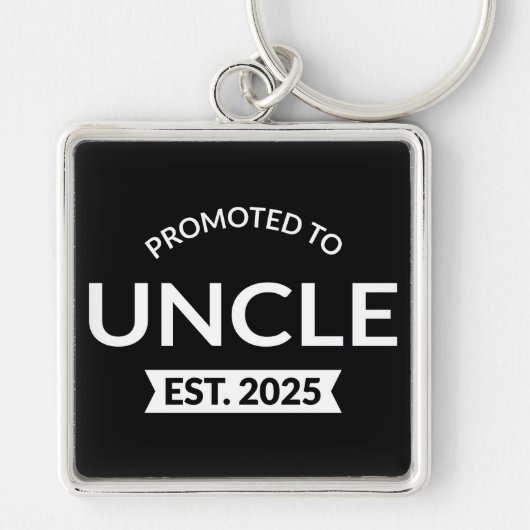 Gepromoveerd tot Uncle Est. 2025 II Sleutelhanger (Voorkant)