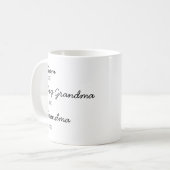 Gepromoveerd van grootouder hond naar nieuwe mense koffiemok (Voorkant links)