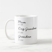 Gepromoveerd van grootouder hond naar nieuwe mense koffiemok (Links)