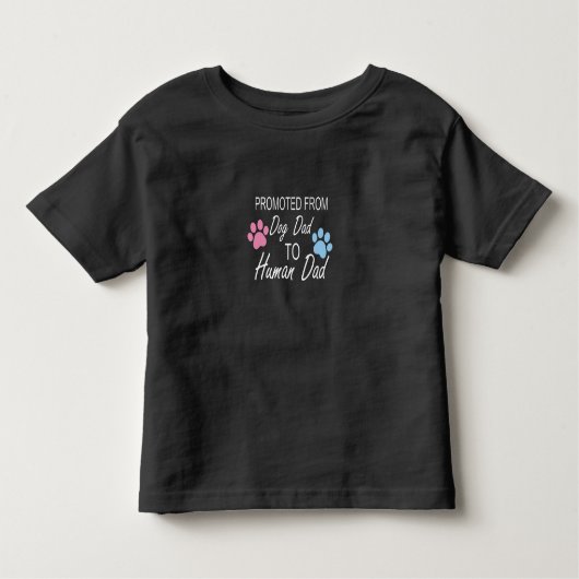 Gepromoveerd van hondenvader tot menselijke vader, kinder shirts (Voorkant)
