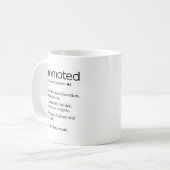 Gepromoveerde collega grappige definitie koffiemok (Voorkant links)