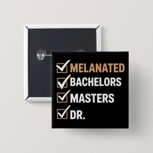 Gepromoveerde doctorandus afgestudeerd PhD EDD Bac Vierkante Button 5,1 Cm (Voorkant /achterkant)