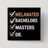 Gepromoveerde doctorandus afgestudeerd PhD EDD Bac Vierkante Button 5,1 Cm (Voorkant)