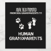 Gepromoveerde Honden Grootouders Naar Menselijke G Wijn Etiket (Enkel label)