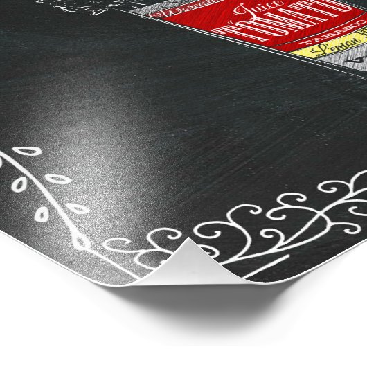 Gepropt cocktails Drink-bord Foto Afdruk (Hoek)