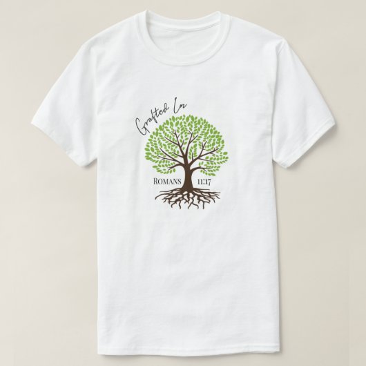 Gepropt in Jezus Savior Green Tree of Life T-shirt (Design voorkant)