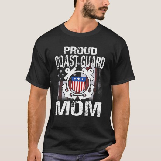 Geproud Coast Guard Mam T-shirt U.S. Kustveteraan (Voorkant)
