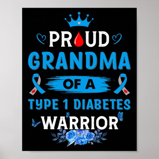 Geprouteerde grootmoeder van type 1 diabetes melli poster (Voorkant)