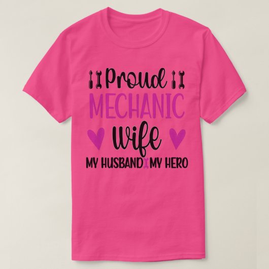 Gepruid Mechanics Wife of a Mechanic Spouse Gifts  T-shirt (Design voorkant)