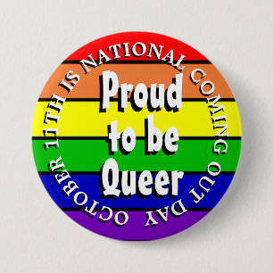 Gepruid om homo te worden, nationale komende dag ronde button 7,6 cm