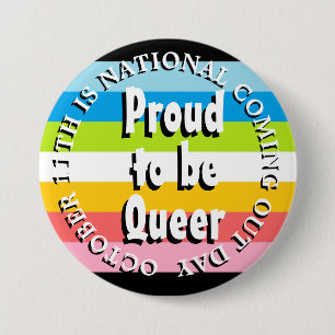 Gepruid om homo te worden, nationale komende dag ronde button 7,6 cm