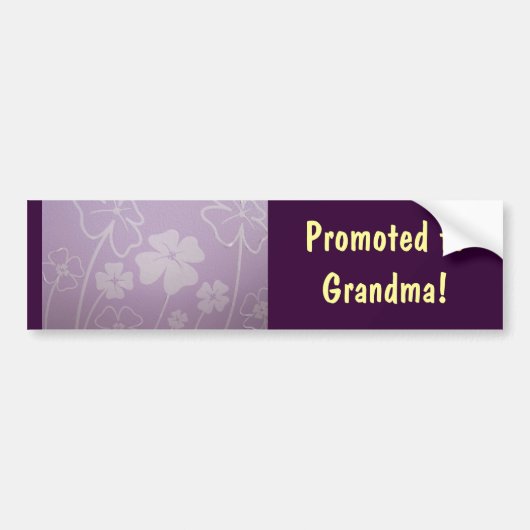 Gepruikt naar oma! bumpersticker Lavender (Voorkant)