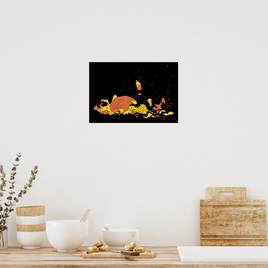 Gepruikte pompoen poster (Keuken)