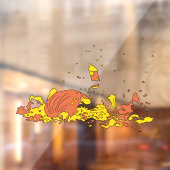 Gepruikte pompoen raamsticker (Vel 2)
