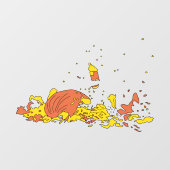 Gepruikte pompoen raamsticker (Vel)