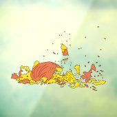 Gepruikte pompoen raamsticker (Vel 3)