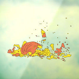 Gepruikte pompoen raamsticker