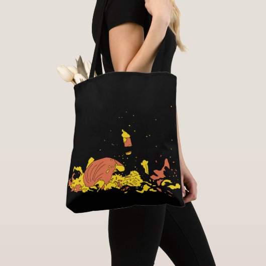 Gepruikte pompoen tote bag (Dichtbij)