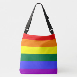 Gepruikte regenboogdoorsnede crossbody tas