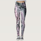 Gepruiteerde verfroze zwart leggings (Voorkant)