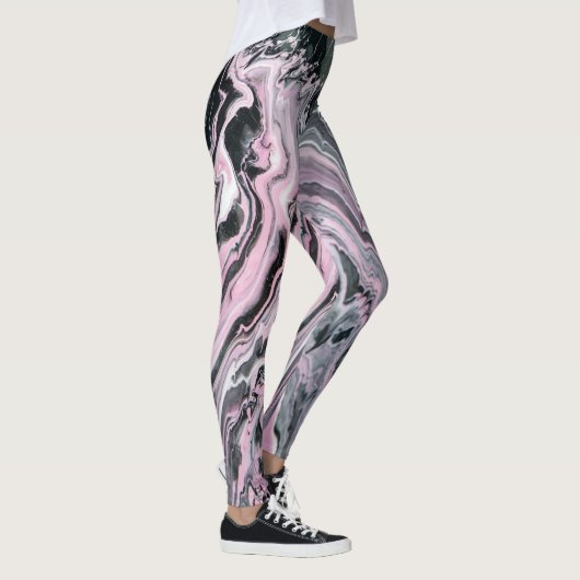 Gepruiteerde verfroze zwart leggings (Rechts)
