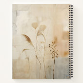 Gepruste bloemen en gras notitieboek (Achterkant)