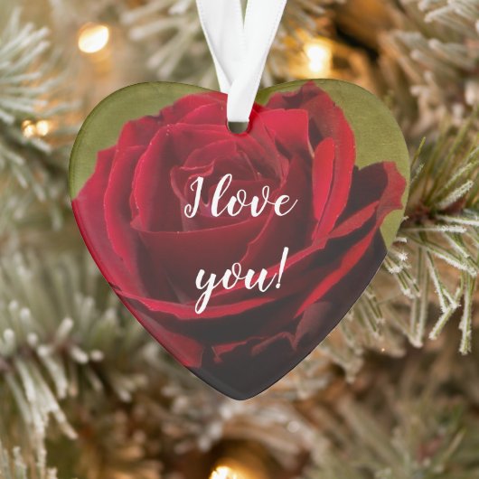 Geptextureerd rood AcrylOrnament Ornament (Boom)