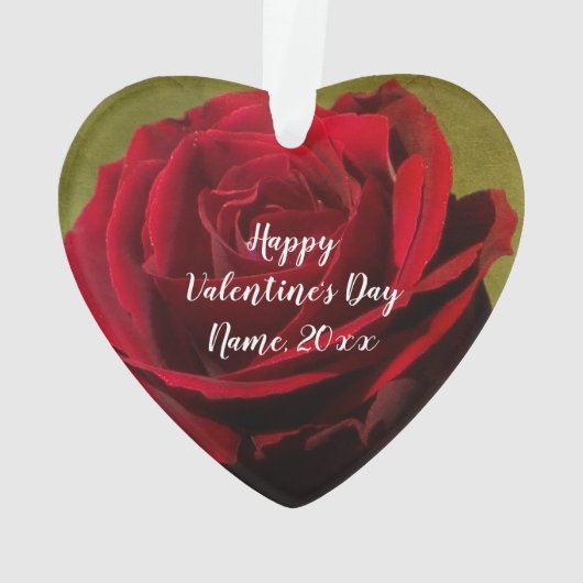 Geptextureerd rood AcrylOrnament Ornament (achterkant)