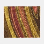 Geptextureerde golven abstract decor golden foil g fleece deken (Voorkant (Horizontaal))