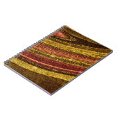 Geptextureerde golven abstract decor golden foil g notitieboek (Linkerzijde)