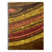 Geptextureerde golven abstract decor golden foil g notitieboek (Voorkant)