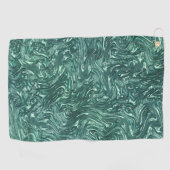Geptextureerde jade en cyaangroene tinten golfhanddoek (Horizontaal)