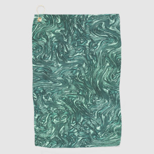 Geptextureerde jade en cyaangroene tinten golfhanddoek