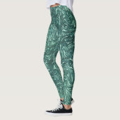 Geptextureerde jade en cyaangroene tinten leggings (Links)