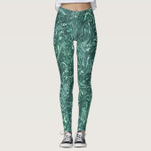 Geptextureerde jade en cyaangroene tinten leggings (Voorkant)