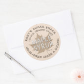 Geptextureerde kraft-mantel op Blush-mansiroop Ronde Sticker (Envelop)