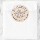 Geptextureerde kraft-mantel op Blush-mansiroop Ronde Sticker (Tas)