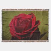 Geptextureerde rode rozenbeugel deken (Voorkant)