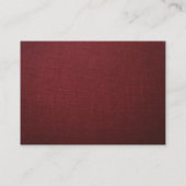 Geptextureerde RSVP-kaart met Bourgogne & Gold Wed Informatiekaartje (Achterkant)