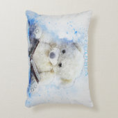 'GEPUBLICEERD' wit beer gooit kussen. Accent Kussen (Voorkant(Verticaal))