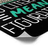 Gepubliceerde auteur-boekschrijver die u letterlij poster (Hoek)