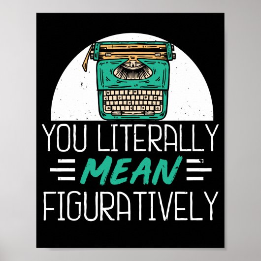 Gepubliceerde auteur-boekschrijver die u letterlij poster (Voorkant)