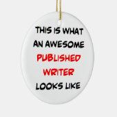 gepubliceerde schrijver, geweldige keramisch ornament (Rechts)