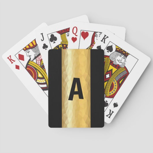 Gepulden initialen voor metaalbewerking pokerkaarten (Achterkant)