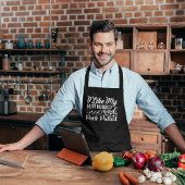 Gepulpeerd varkensvlees BBQ - groot zwart pron Schort