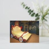 Gepulpte sleeplak met wielen en een pauw briefkaart (Staand voorkant)